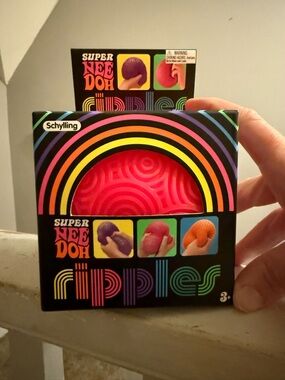 Schylling Super NeeDoh Ripples XL Pink Giant Sensory Squishy Fidget Ball NIB